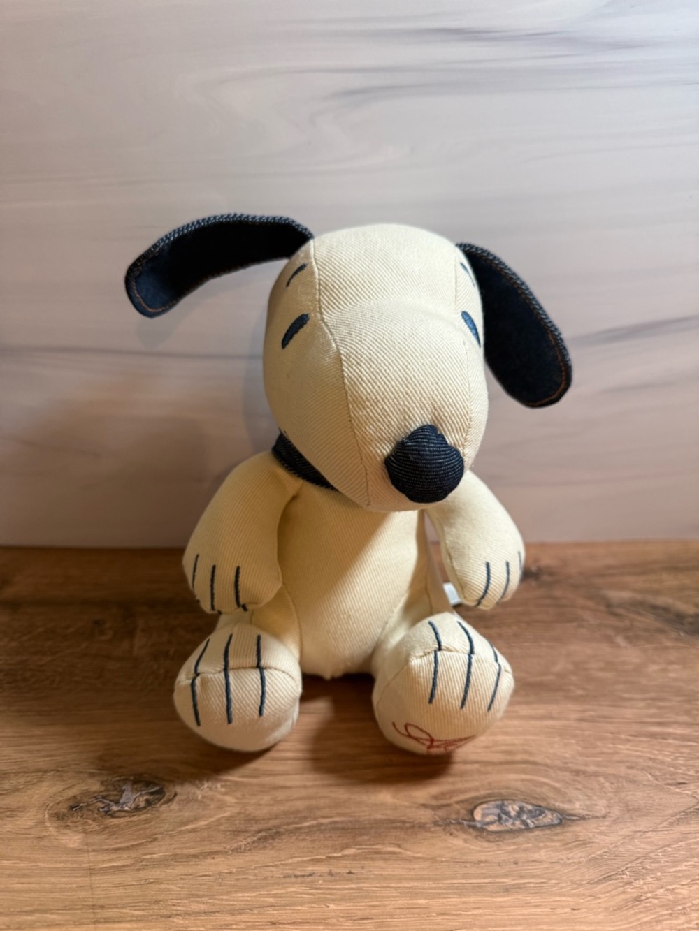 American Eagle x Peanuts Snoopy Canvas Denim Plush Stuffed Animal